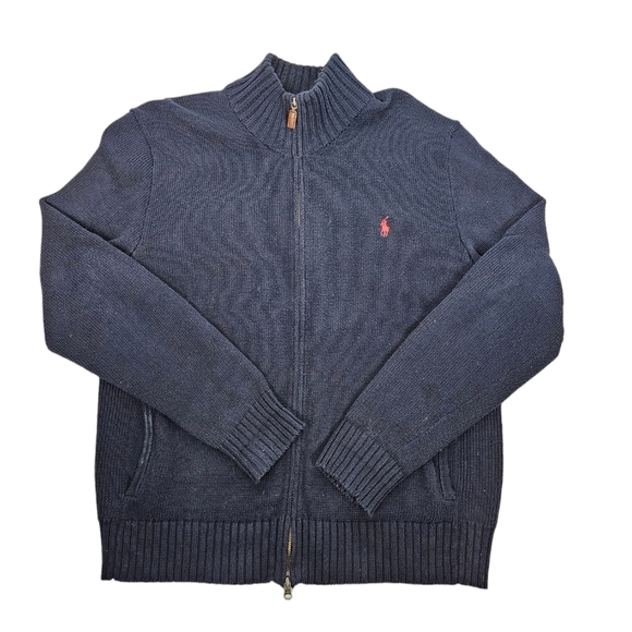 Polo Ralph Lauren Other - Vintage Polo Ralph Lauren Navy Full Zip Cardigan Sweater Size Large Men's